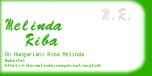 melinda riba business card